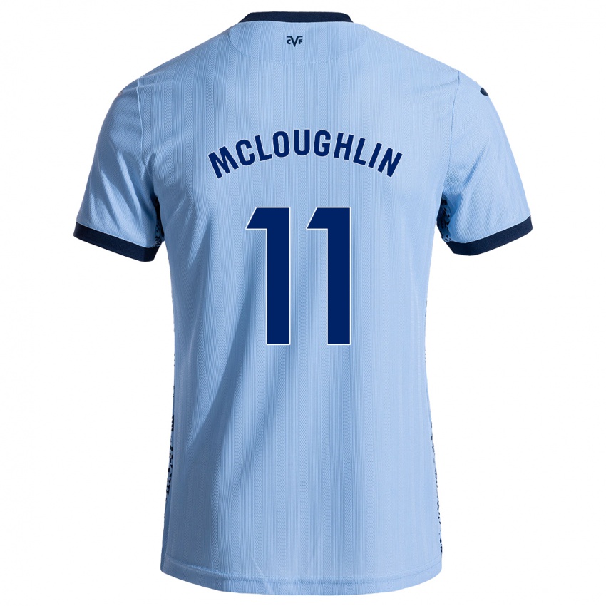 Kinderen Caden Mcloughlin #11 Hemelsblauw Uitshirt Uittenue 2024/25 T-Shirt België