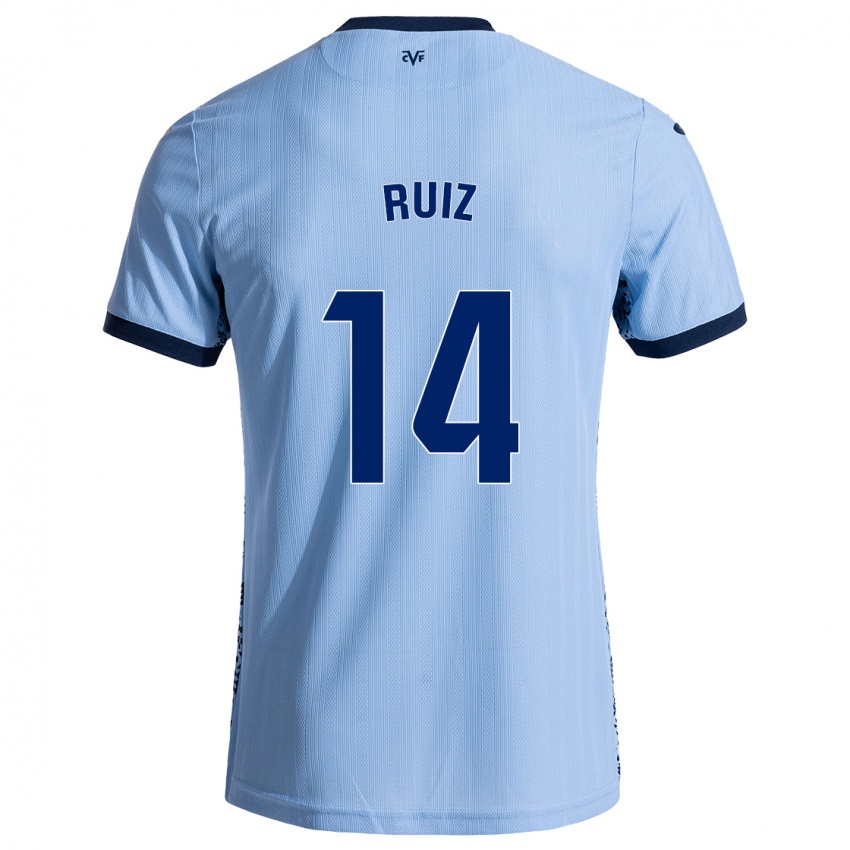 Kinderen Adri Ruiz #14 Hemelsblauw Uitshirt Uittenue 2024/25 T-Shirt België