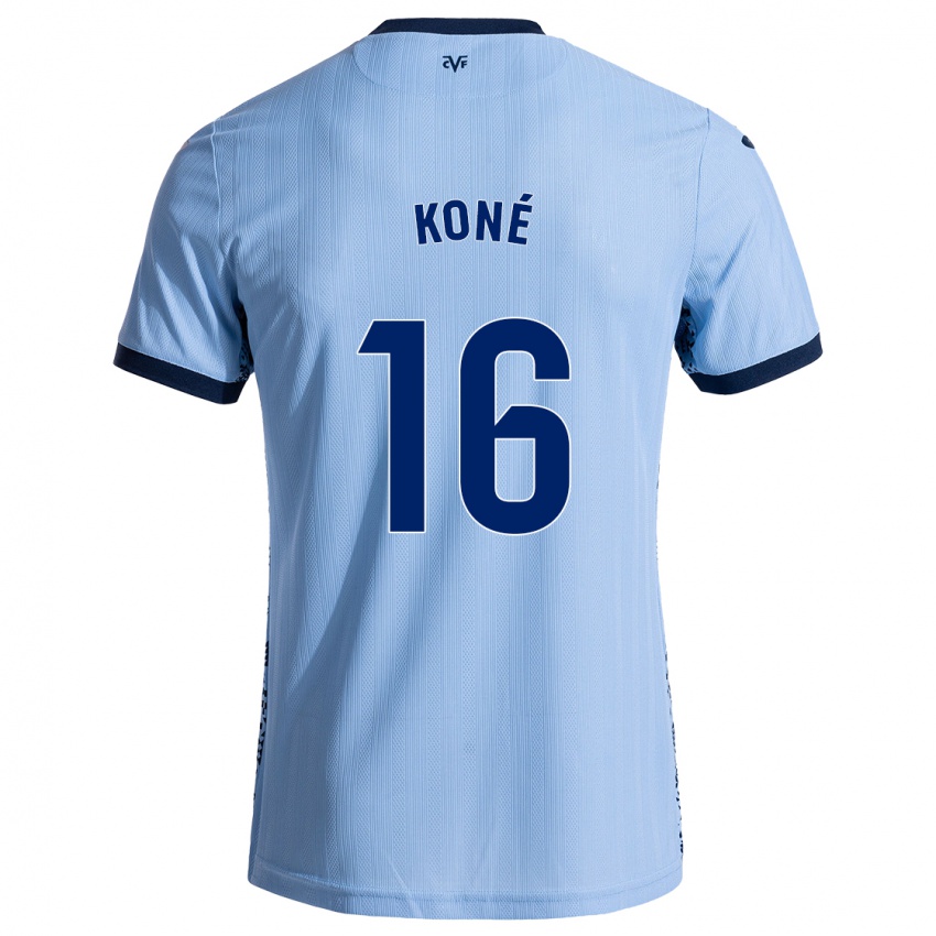 Kinder Ayouba Koné #16 Himmelblau Auswärtstrikot Trikot 2024/25 T-Shirt Belgien