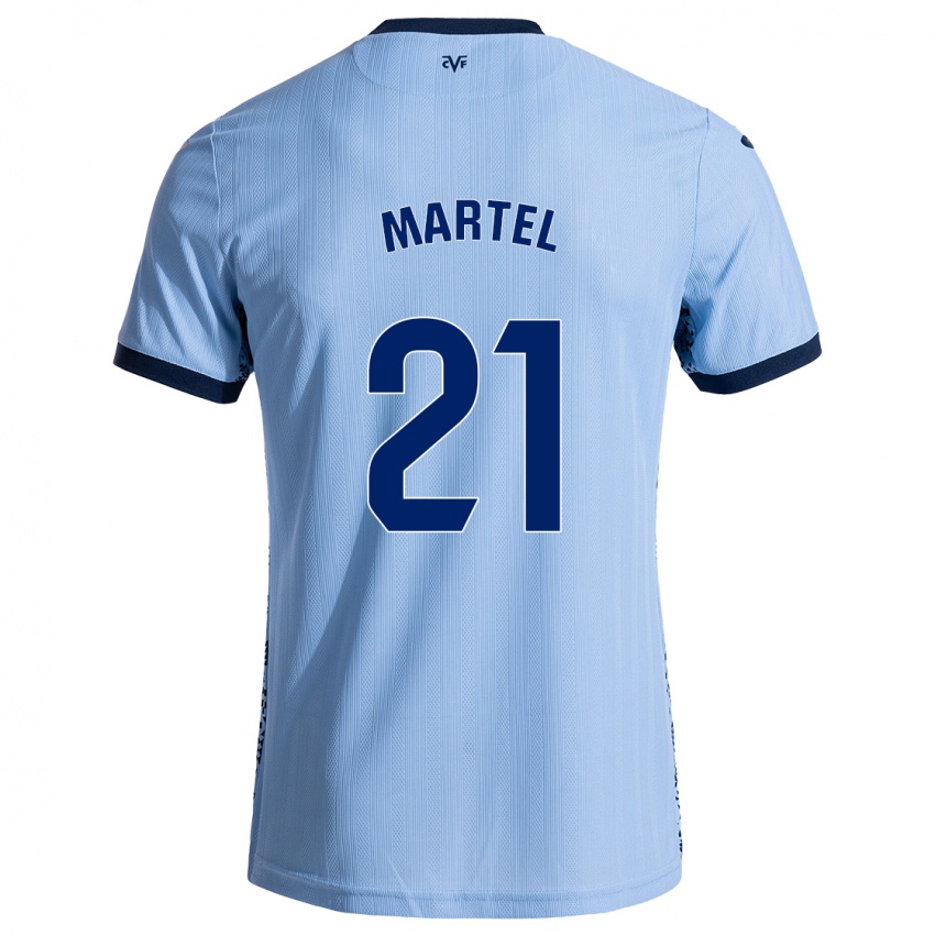 Kinder Kevin Martel #21 Himmelblau Auswärtstrikot Trikot 2024/25 T-Shirt Belgien