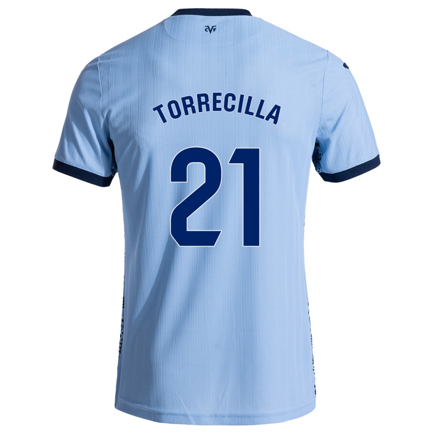 Kinder Virginia Torrecilla #21 Himmelblau Auswärtstrikot Trikot 2024/25 T-Shirt Belgien