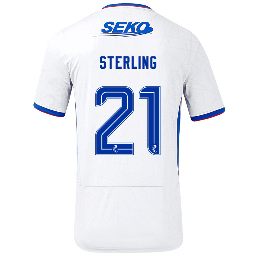 Kinderen Dujon Sterling #21 Wit Blauw Uitshirt Uittenue 2024/25 T-Shirt België