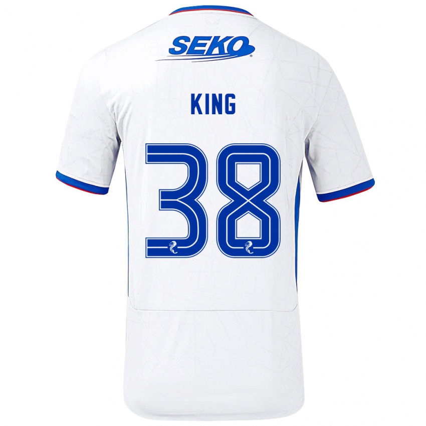 Kinderen Leon King #38 Wit Blauw Uitshirt Uittenue 2024/25 T-Shirt België