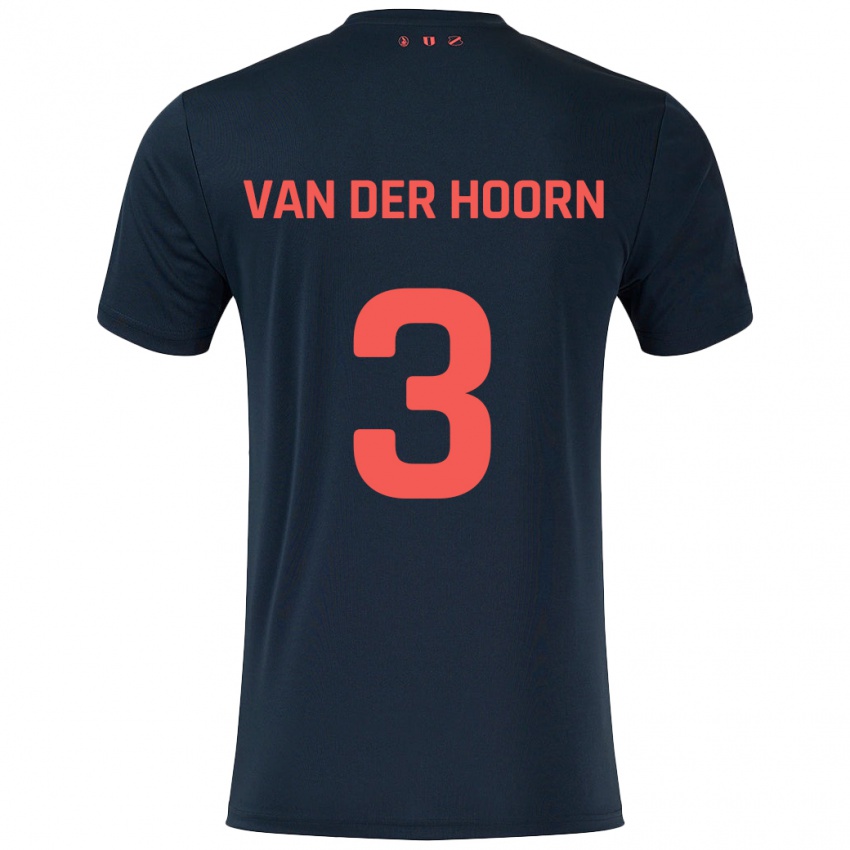 Kinderen Mike Van Der Hoorn #3 Zwart Rood Uitshirt Uittenue 2024/25 T-Shirt België