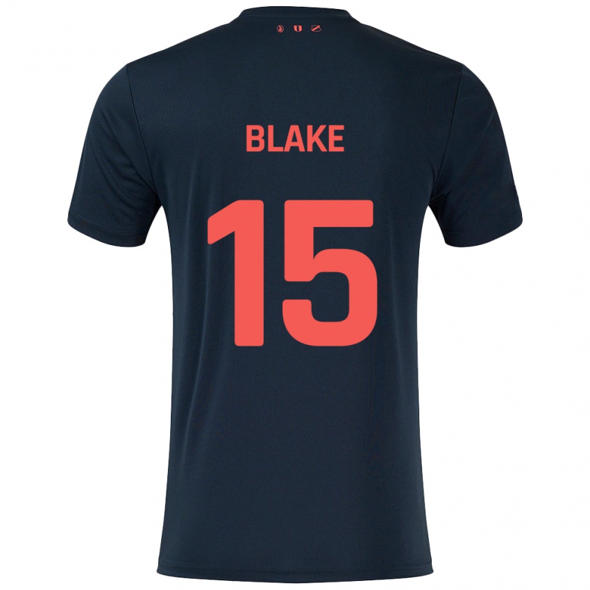 Kinderen Adrian Blake #15 Zwart Rood Uitshirt Uittenue 2024/25 T-Shirt België