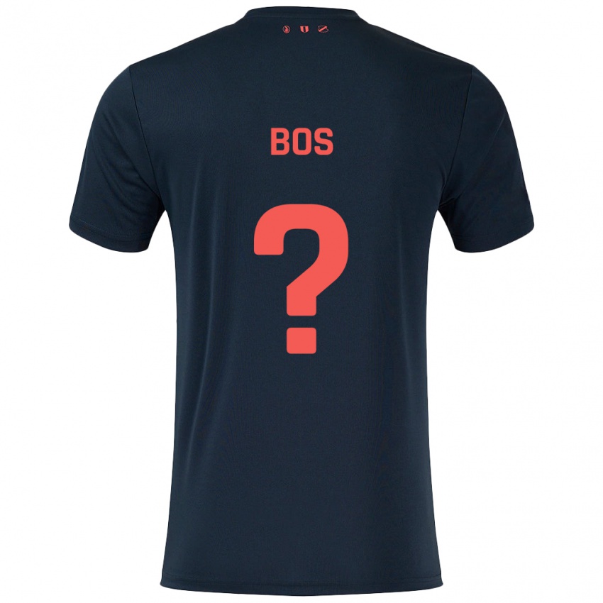 Kinderen Torben Bos #0 Zwart Rood Uitshirt Uittenue 2024/25 T-Shirt België