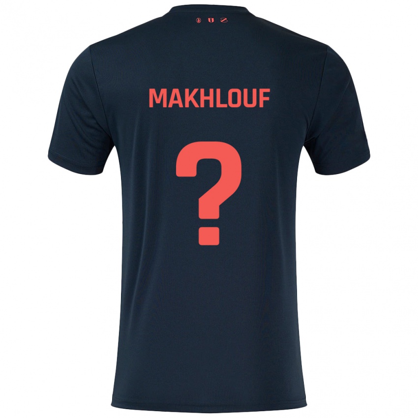 Kinderen Yassir Makhlouf #0 Zwart Rood Uitshirt Uittenue 2024/25 T-Shirt België