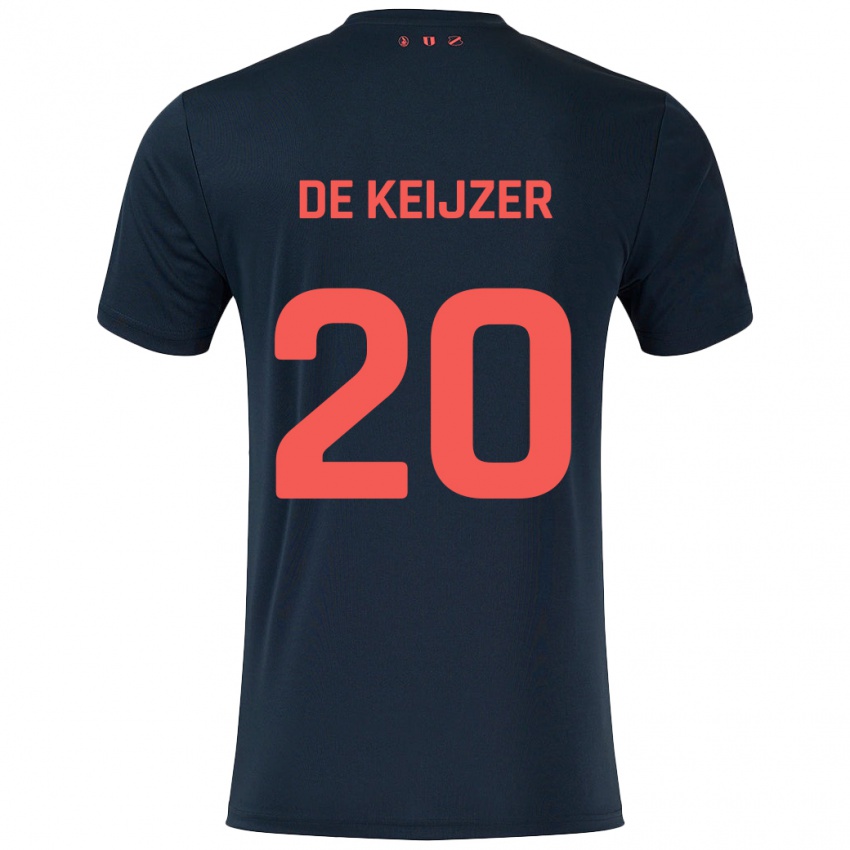 Kinderen Lotje De Keijzer #20 Zwart Rood Uitshirt Uittenue 2024/25 T-Shirt België