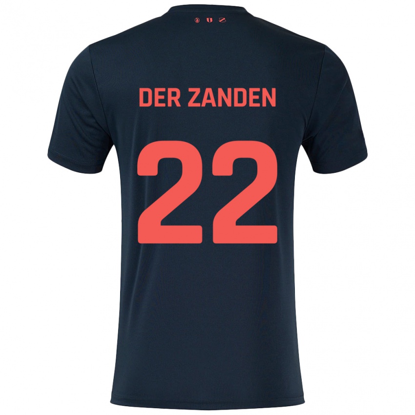 Kinderen Iise Van Der Zanden #22 Zwart Rood Uitshirt Uittenue 2024/25 T-Shirt België