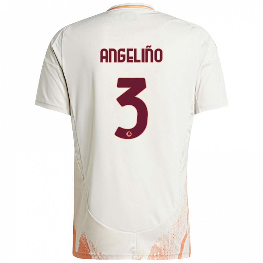 Enfant Maillot Angelino #3 Crème Blanc Orange Tenues Extérieur 2024/25 T-Shirt Belgique