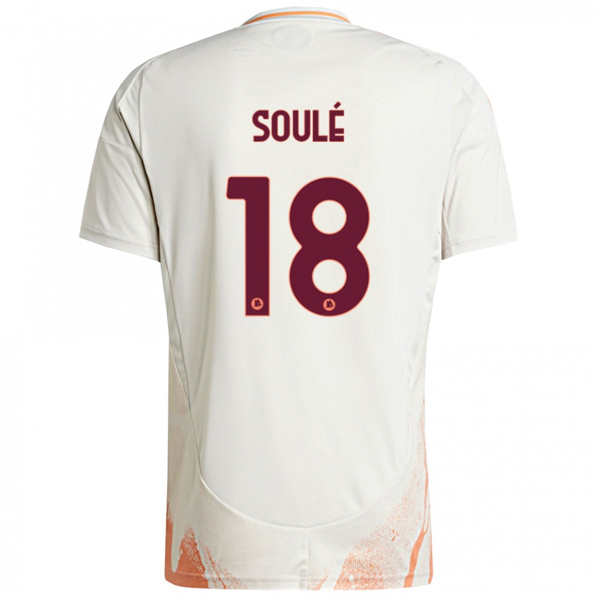 Enfant Maillot Matías Soulé #18 Crème Blanc Orange Tenues Extérieur 2024/25 T-Shirt Belgique