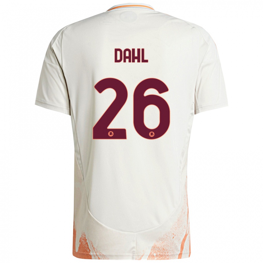 Enfant Maillot Samuel Dahl #26 Crème Blanc Orange Tenues Extérieur 2024/25 T-Shirt Belgique