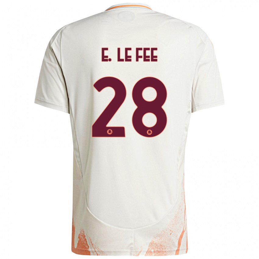 Enfant Maillot Enzo Le Fée #28 Crème Blanc Orange Tenues Extérieur 2024/25 T-Shirt Belgique