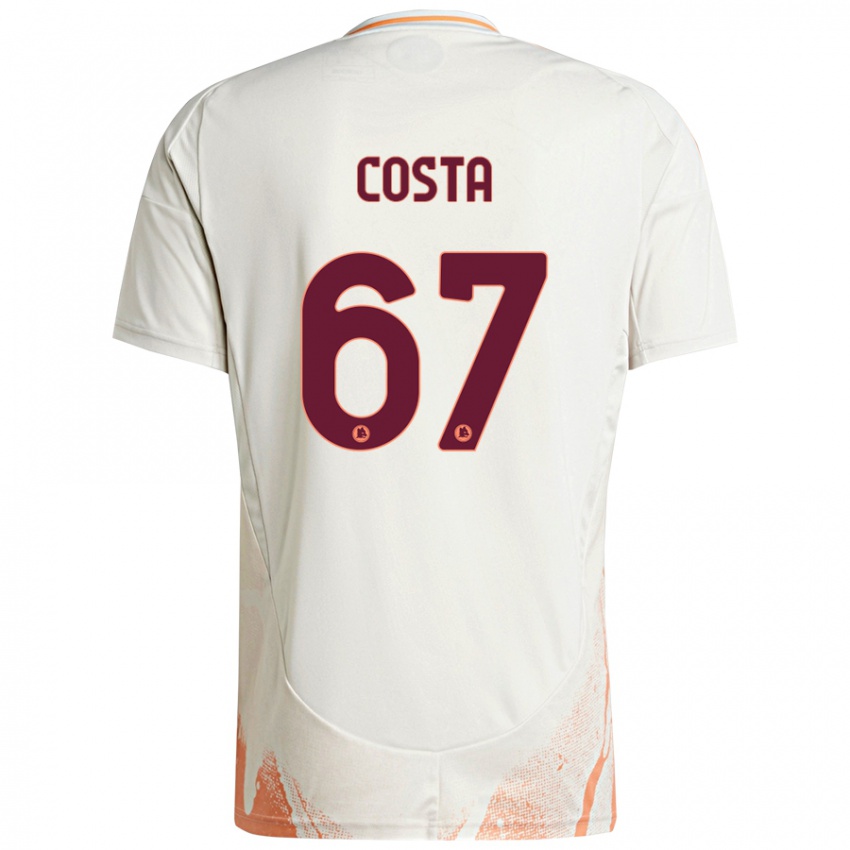 Enfant Maillot João Costa #67 Crème Blanc Orange Tenues Extérieur 2024/25 T-Shirt Belgique