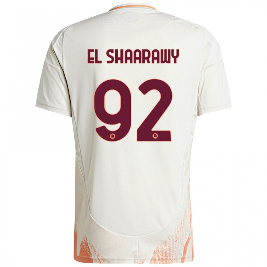 Enfant Maillot Stephan El Shaarawy #92 Crème Blanc Orange Tenues Extérieur 2024/25 T-Shirt Belgique