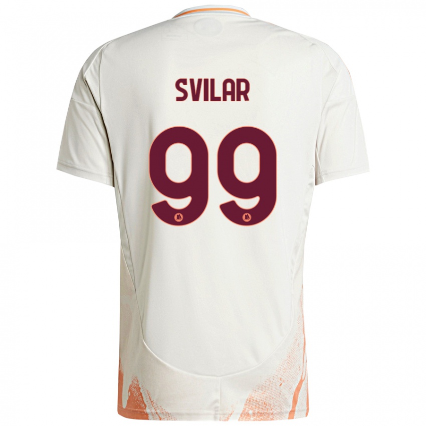 Enfant Maillot Mile Svilar #99 Crème Blanc Orange Tenues Extérieur 2024/25 T-Shirt Belgique