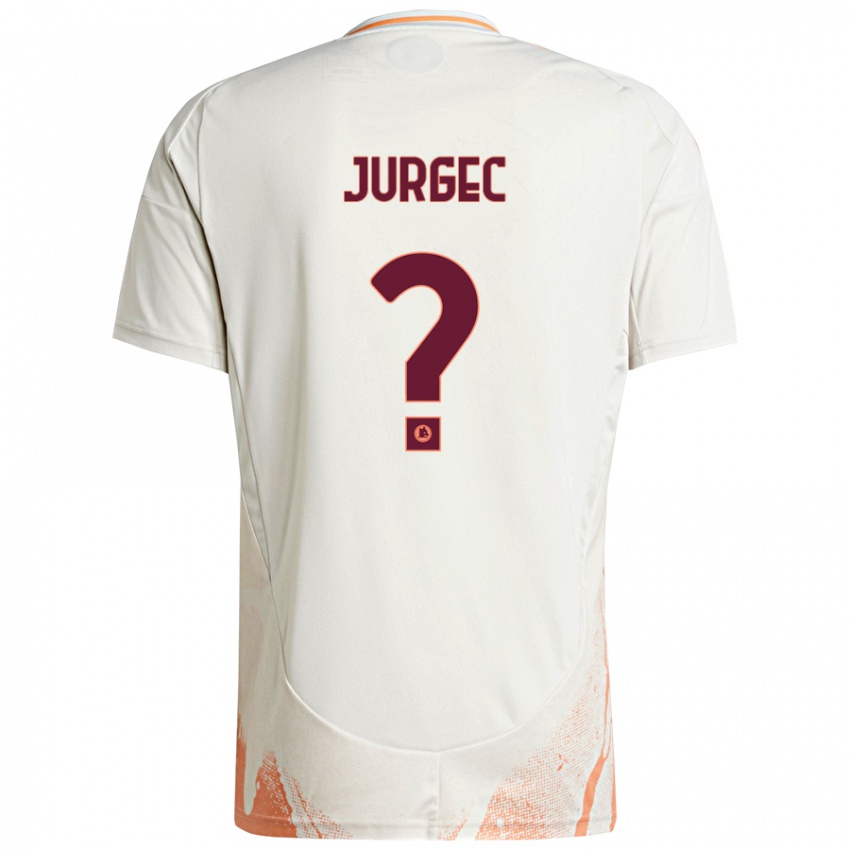 Enfant Maillot Jan Jurgec #0 Crème Blanc Orange Tenues Extérieur 2024/25 T-Shirt Belgique