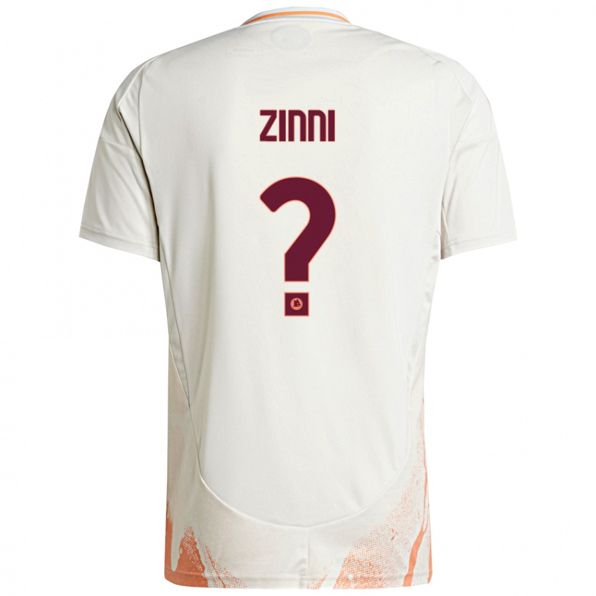 Enfant Maillot Raul Zinni #0 Crème Blanc Orange Tenues Extérieur 2024/25 T-Shirt Belgique