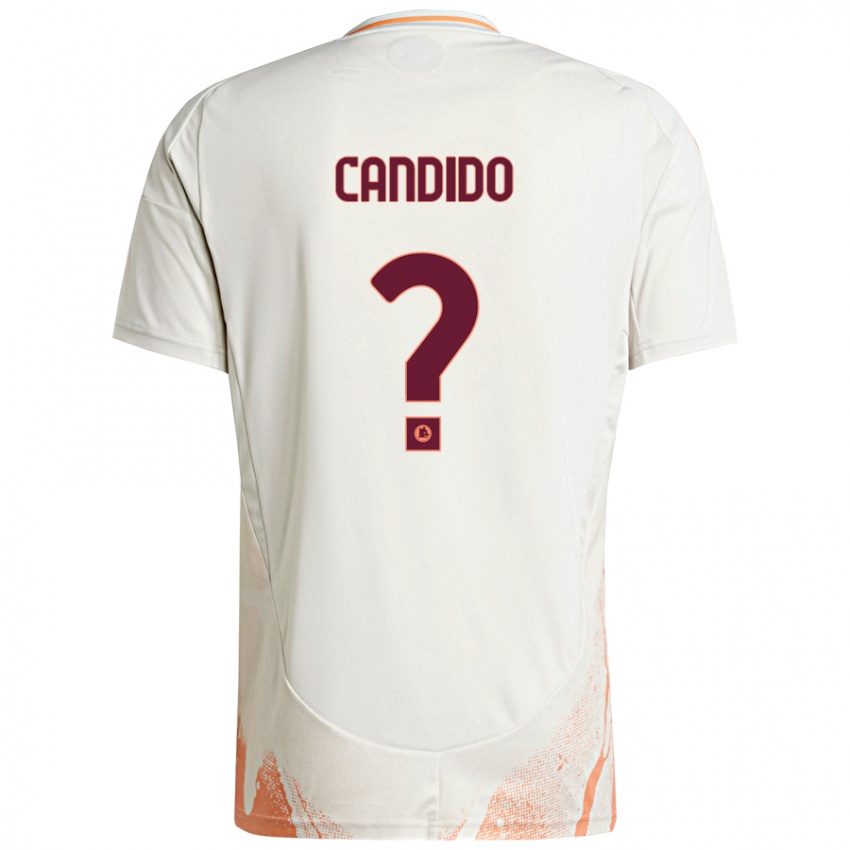 Enfant Maillot Gabriele Candido #0 Crème Blanc Orange Tenues Extérieur 2024/25 T-Shirt Belgique