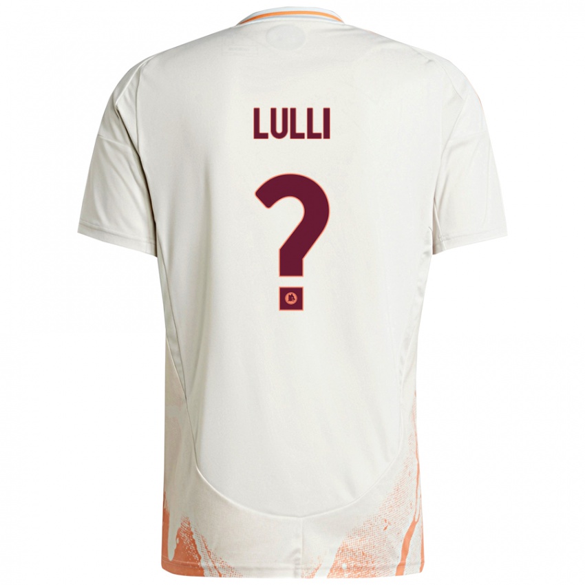 Enfant Maillot Emanuele Lulli #0 Crème Blanc Orange Tenues Extérieur 2024/25 T-Shirt Belgique