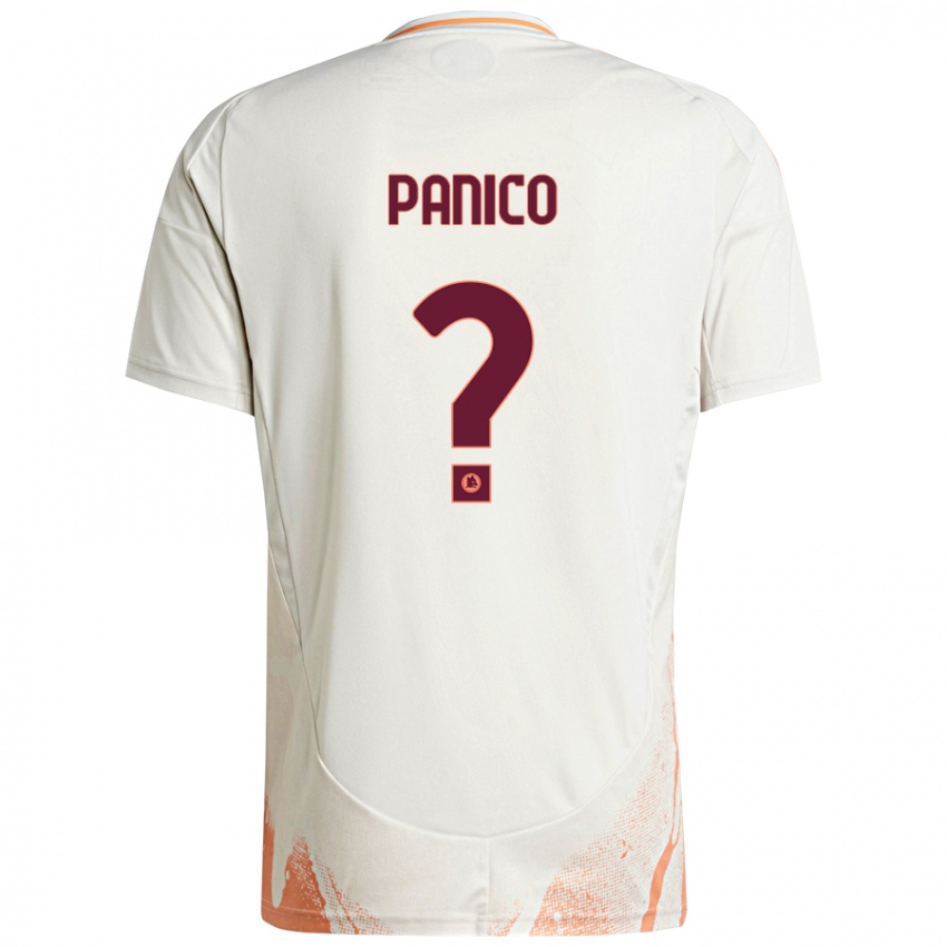 Enfant Maillot Francesco Panico #0 Crème Blanc Orange Tenues Extérieur 2024/25 T-Shirt Belgique