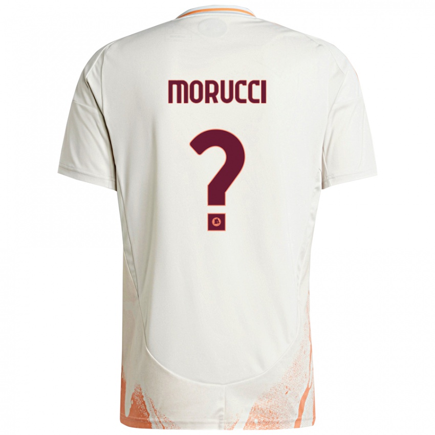 Enfant Maillot Edoardo Morucci #0 Crème Blanc Orange Tenues Extérieur 2024/25 T-Shirt Belgique