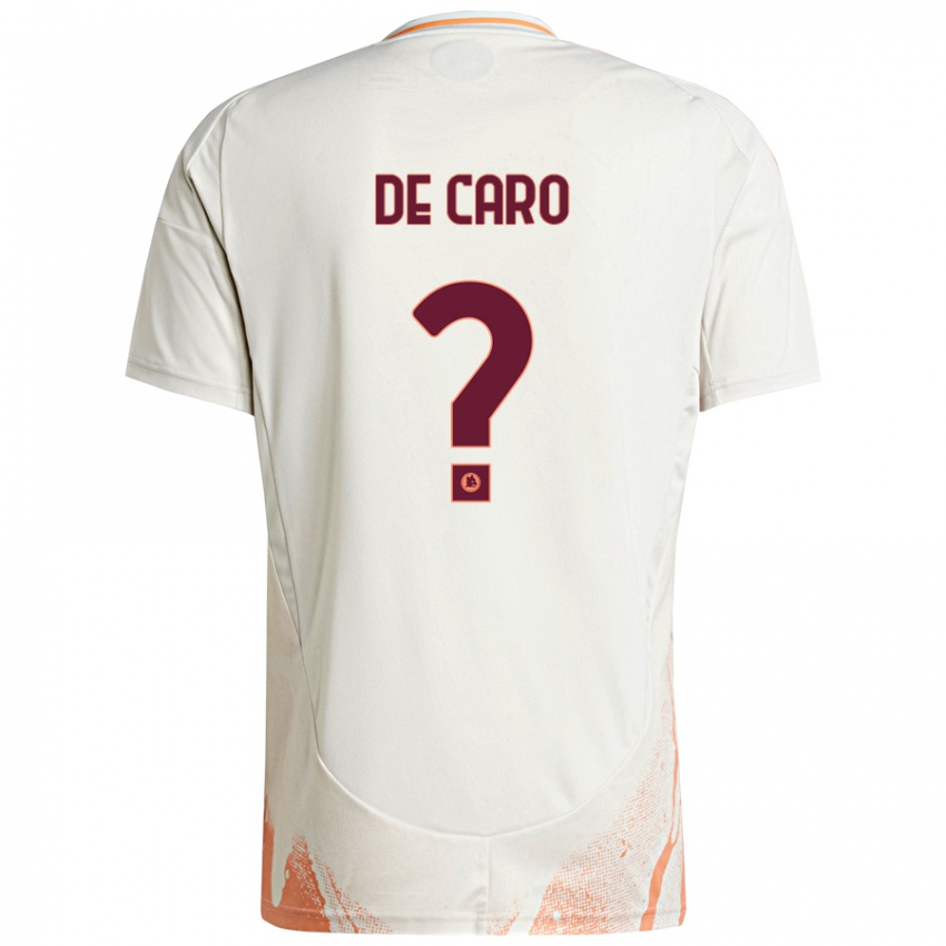 Enfant Maillot Lorenzo De Caro #0 Crème Blanc Orange Tenues Extérieur 2024/25 T-Shirt Belgique