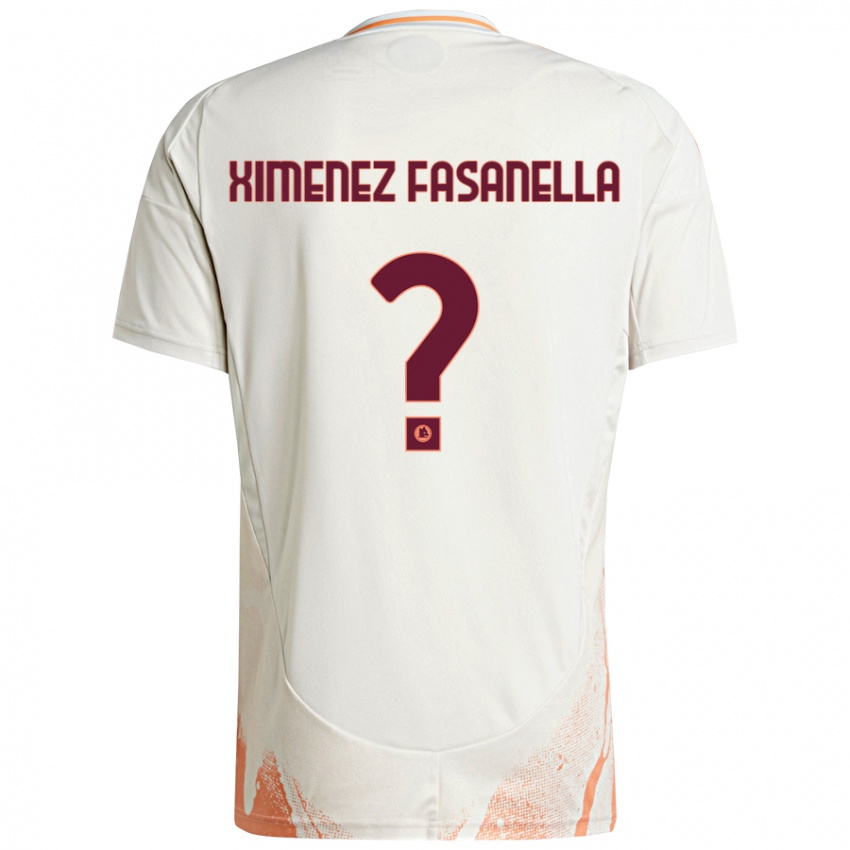 Enfant Maillot Rafael Ximenez Fasanella #0 Crème Blanc Orange Tenues Extérieur 2024/25 T-Shirt Belgique