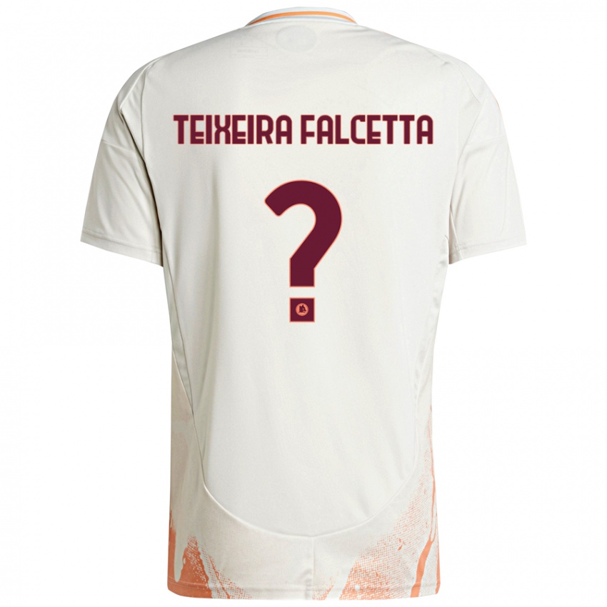 Enfant Maillot Pietro Teixeira Falcetta #0 Crème Blanc Orange Tenues Extérieur 2024/25 T-Shirt Belgique