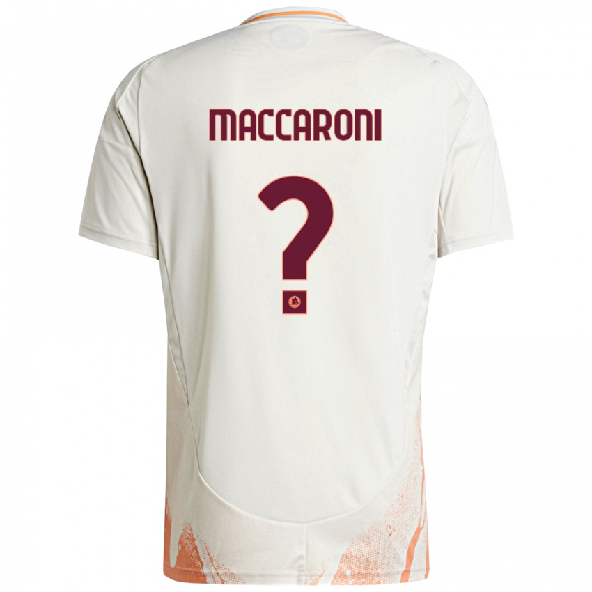 Enfant Maillot Valerio Maccaroni #0 Crème Blanc Orange Tenues Extérieur 2024/25 T-Shirt Belgique