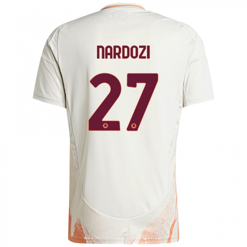 Enfant Maillot Manuel Nardozi #27 Crème Blanc Orange Tenues Extérieur 2024/25 T-Shirt Belgique