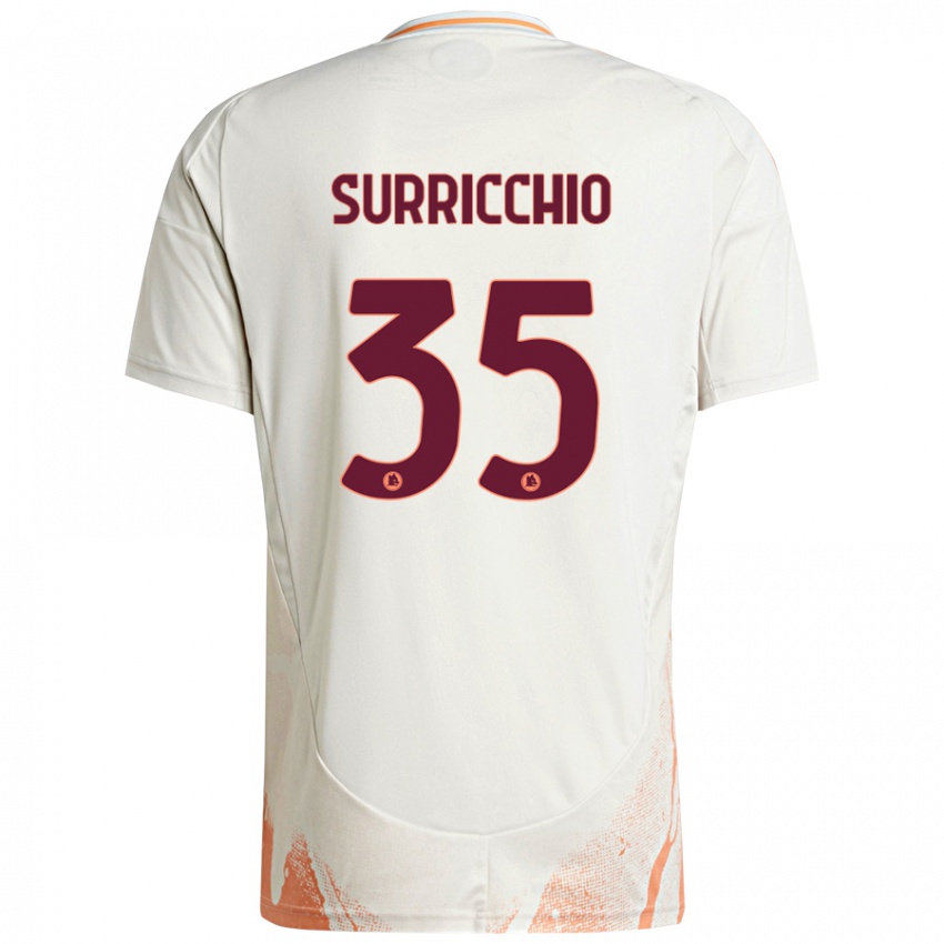 Enfant Maillot Jacopo Surricchio #35 Crème Blanc Orange Tenues Extérieur 2024/25 T-Shirt Belgique