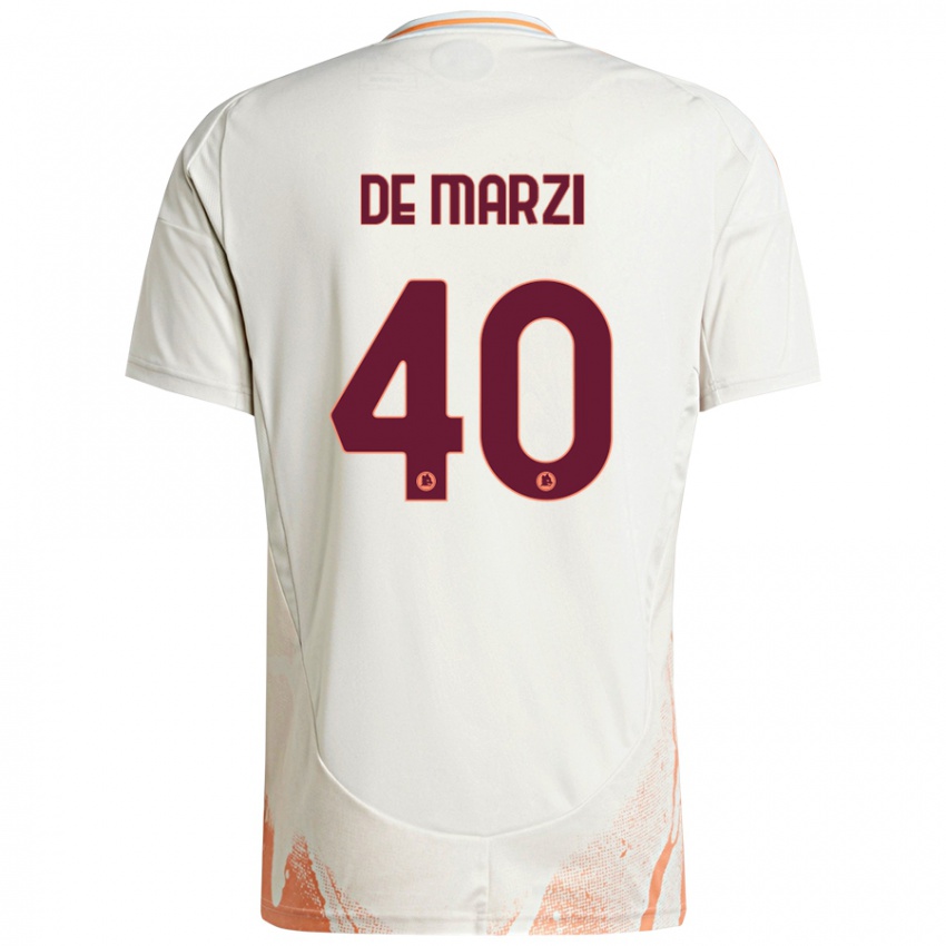 Enfant Maillot Giorgio De Marzi #40 Crème Blanc Orange Tenues Extérieur 2024/25 T-Shirt Belgique