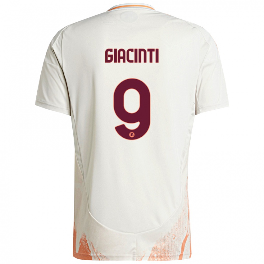 Kinderen Valentina Giacinti #9 Crème Wit Oranje Uitshirt Uittenue 2024/25 T-Shirt België