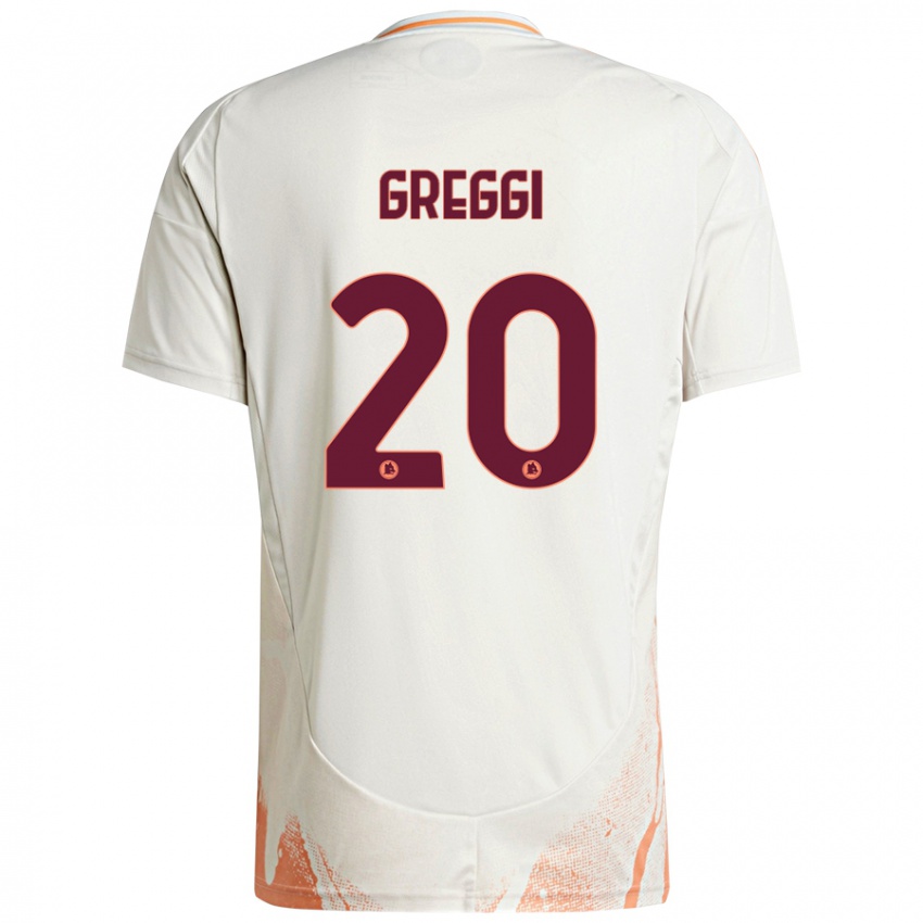 Kinderen Giada Greggi #20 Crème Wit Oranje Uitshirt Uittenue 2024/25 T-Shirt België