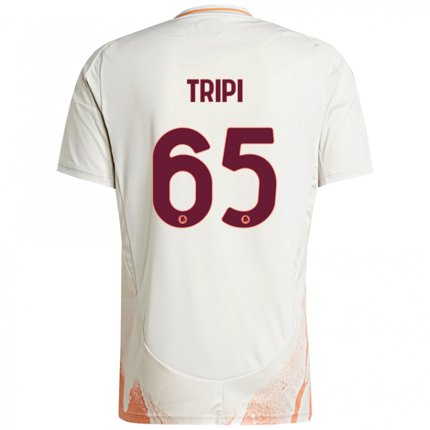 Enfant Maillot Filippo Tripi #65 Crème Blanc Orange Tenues Extérieur 2024/25 T-Shirt Belgique