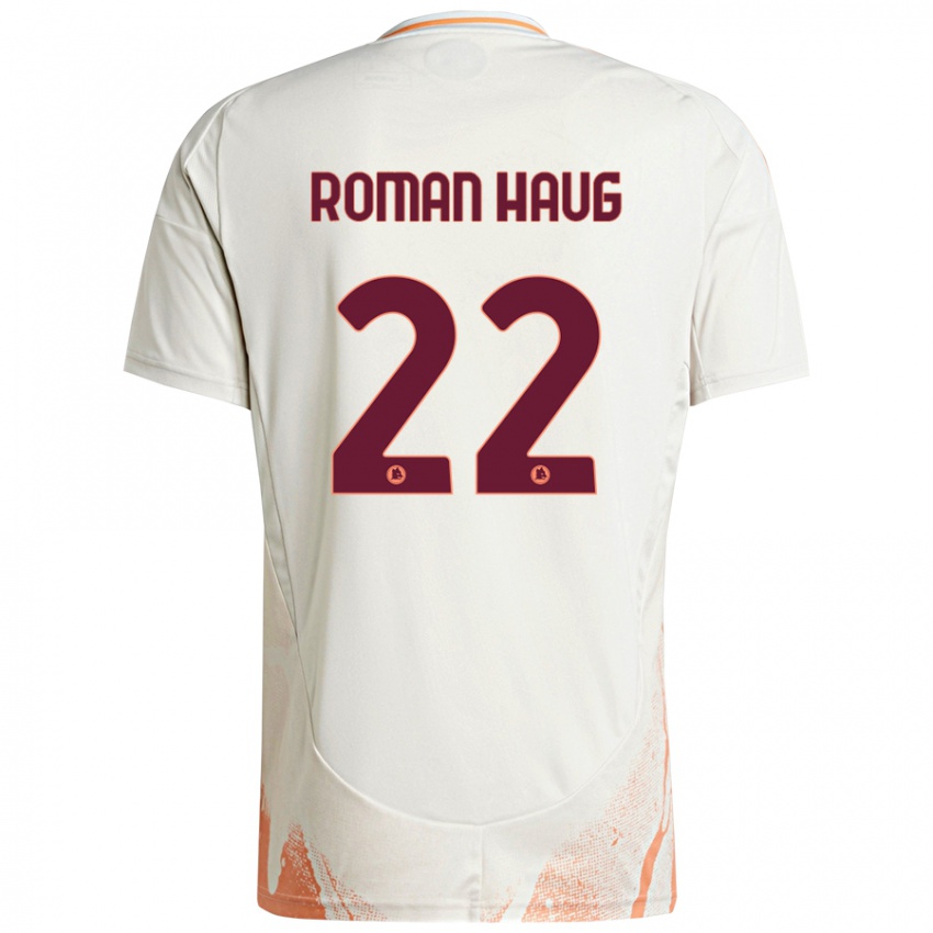 Enfant Maillot Sophie Roman Haug #22 Crème Blanc Orange Tenues Extérieur 2024/25 T-Shirt Belgique