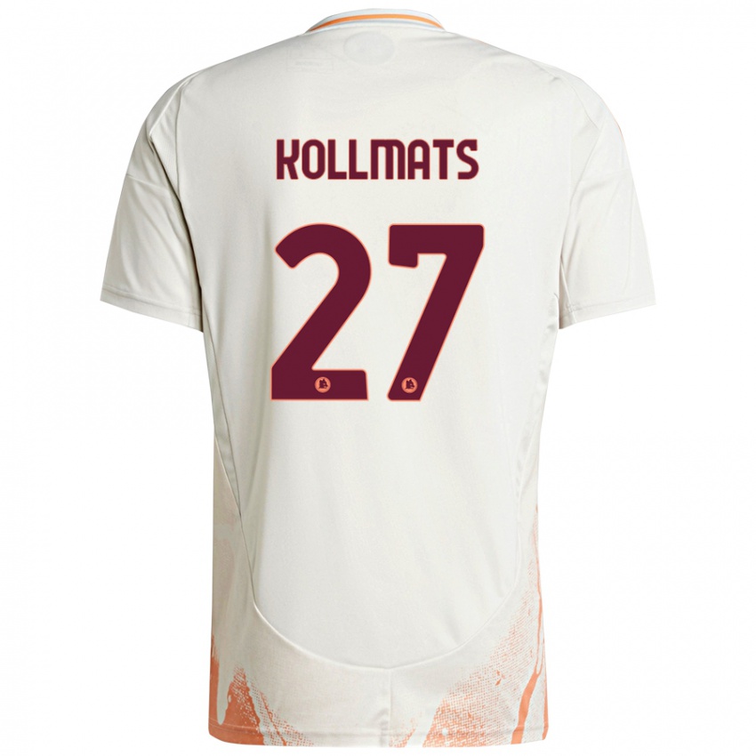 Enfant Maillot Beata Kollmats #27 Crème Blanc Orange Tenues Extérieur 2024/25 T-Shirt Belgique