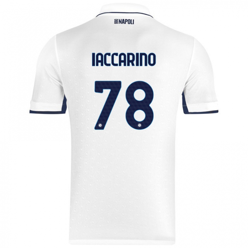 Kinder Gennaro Iaccarino #78 Weiß Königsblau Auswärtstrikot Trikot 2024/25 T-Shirt Belgien