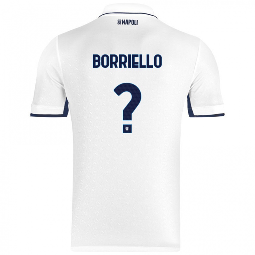 Kinderen Salvatore Borriello #0 Wit Koningsblauw Uitshirt Uittenue 2024/25 T-Shirt België