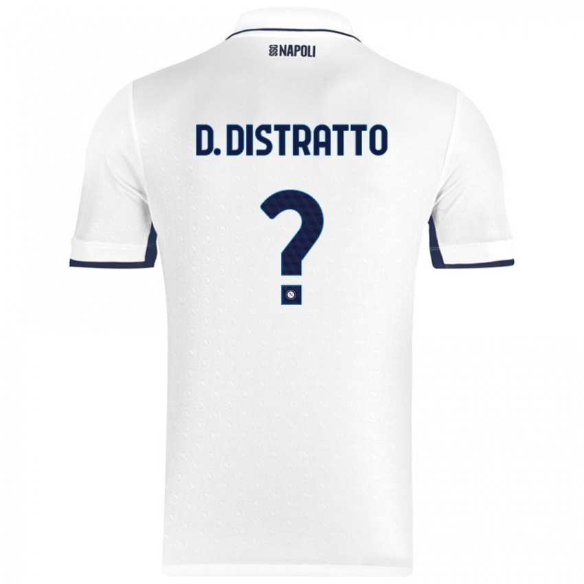 Kinderen Donato Distratto #0 Wit Koningsblauw Uitshirt Uittenue 2024/25 T-Shirt België