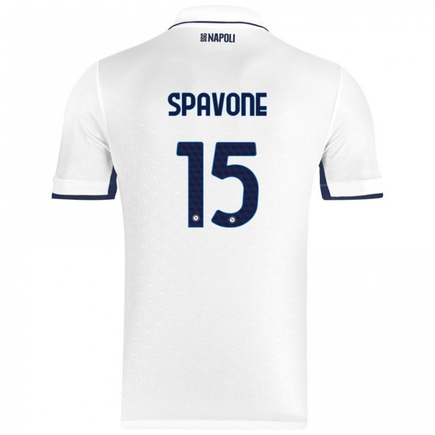 Kinder Alessandro Spavone #15 Weiß Königsblau Auswärtstrikot Trikot 2024/25 T-Shirt Belgien