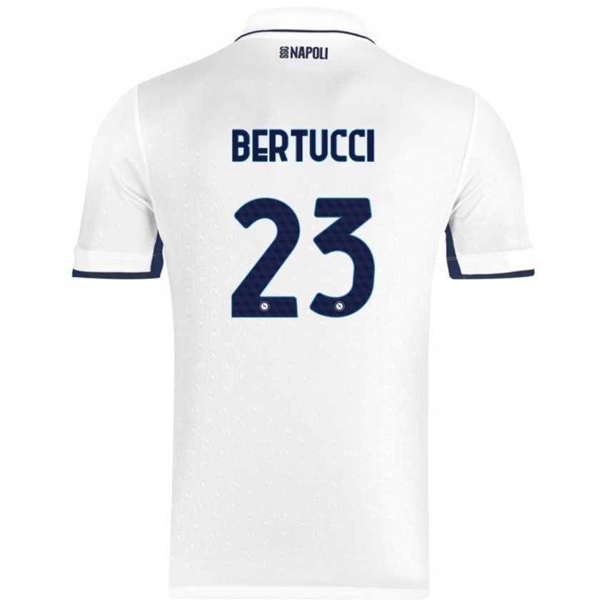 Kinderen Sofia Bertucci #23 Wit Koningsblauw Uitshirt Uittenue 2024/25 T-Shirt België