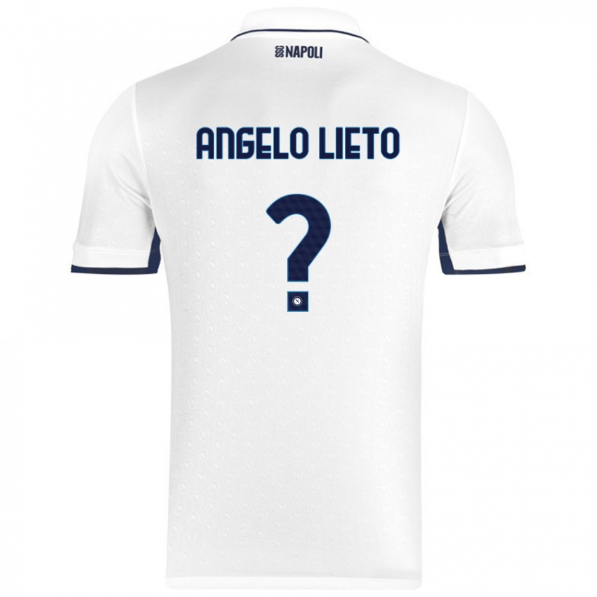 Kinder Angelo Lieto #0 Weiß Königsblau Auswärtstrikot Trikot 2024/25 T-Shirt Belgien