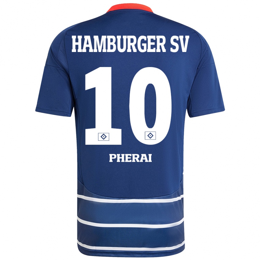 Kinderen Immanuel Pherai #10 Donkerblauw Uitshirt Uittenue 2024/25 T-Shirt België