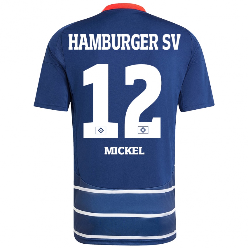 Kinderen Tom Mickel #12 Donkerblauw Uitshirt Uittenue 2024/25 T-Shirt België