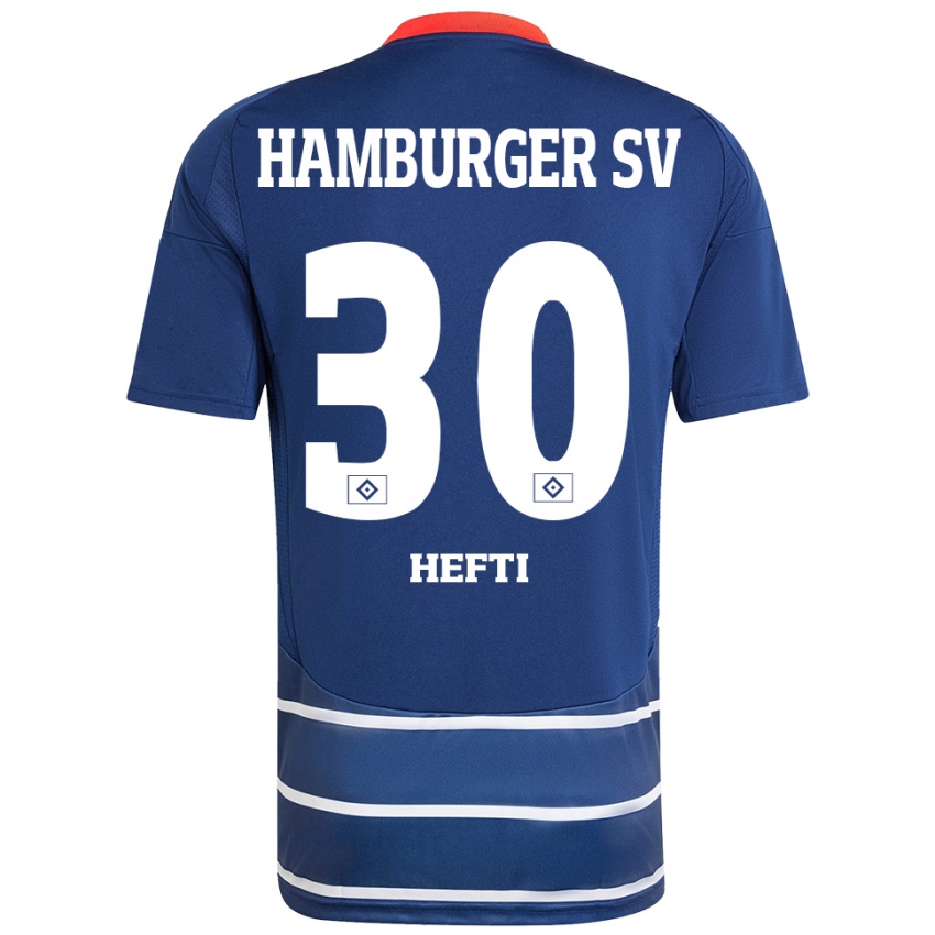 Enfant Maillot Silvan Hefti #30 Bleu Foncé Tenues Extérieur 2024/25 T-Shirt Belgique