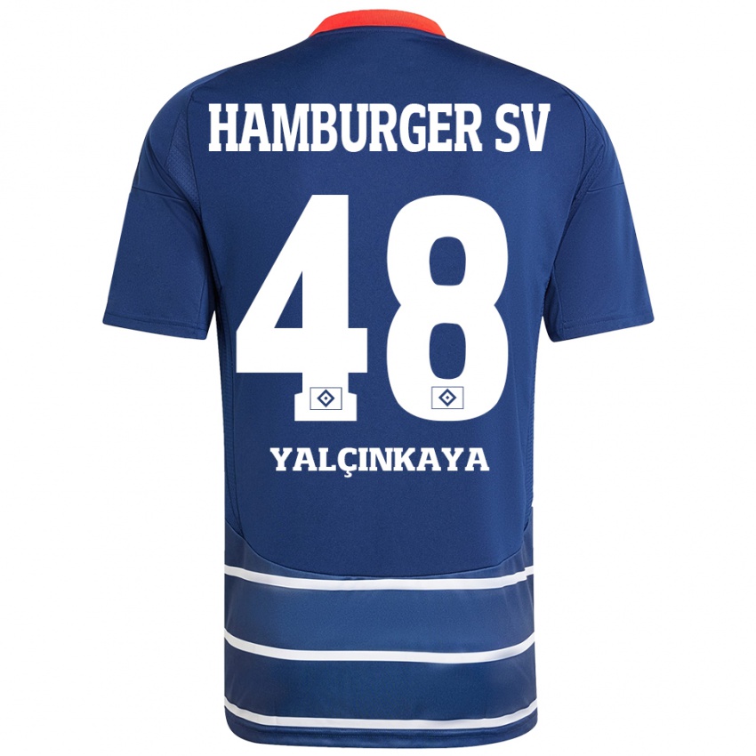 Kinderen Bilal Yalcinkaya #48 Donkerblauw Uitshirt Uittenue 2024/25 T-Shirt België