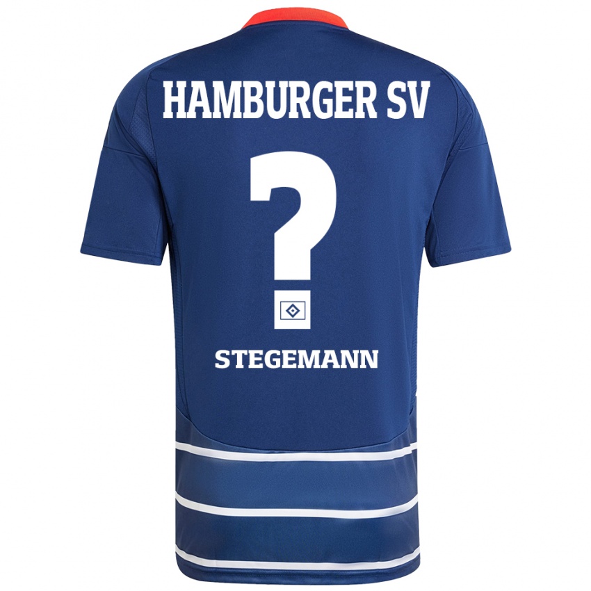 Enfant Maillot Jean-Pierre Stegemann #0 Bleu Foncé Tenues Extérieur 2024/25 T-Shirt Belgique