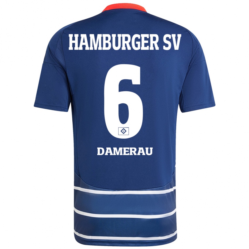 Kinderen Alexander Werner Damerau #6 Donkerblauw Uitshirt Uittenue 2024/25 T-Shirt België